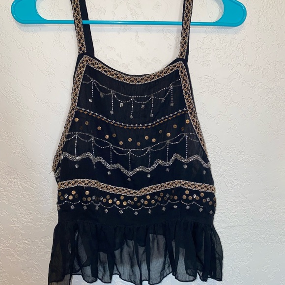 Free People intricate beaded top - Picture 4 of 11